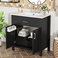 Load image into Gallery viewer, Bathroom Vanity With Sink And Ample Storage, Rectangular Undermount Sink - Black
