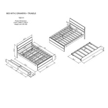 Load image into Gallery viewer, Modern Bed Frame With Headboard And Footboard
