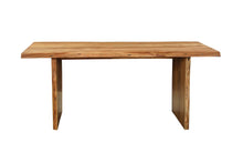 Load image into Gallery viewer, 72" Solid Wood Live Edge Sled Base Dining Table - Natural
