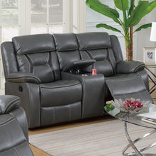 Load image into Gallery viewer, Modern Reclining Loveseat With Console, Cup Holders, Storage
