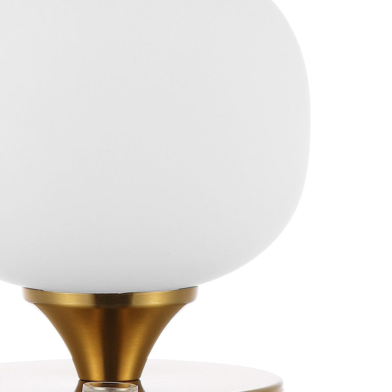 Novelty USB Table Lamp With Globe Shade - Brass