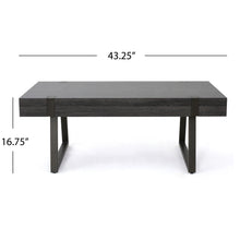 Load image into Gallery viewer, Abitha - Coffee Table With Industrial Powder Coated Metal Legs

