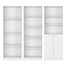 Load image into Gallery viewer, Twelve Tier Modular Bookcase With Two Doors (Set of 3) (546627) - White
