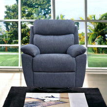 Load image into Gallery viewer, Fabric Power Recliner With USB - Blue
