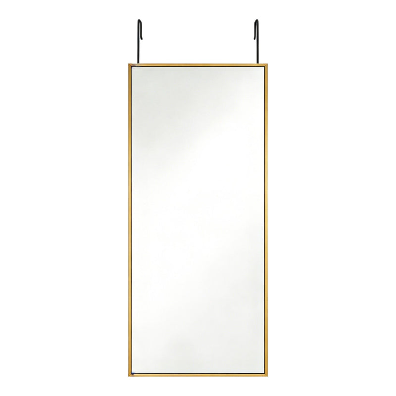 Aluminum Over The Door Framed Cheval Mirror - Gold