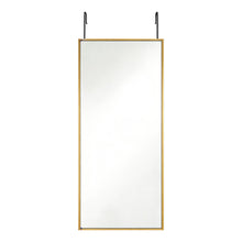 Load image into Gallery viewer, Aluminum Over The Door Framed Cheval Mirror - Gold

