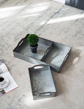 Load image into Gallery viewer, Decorative Galvanized Nesting Trays (Set of 3) - Gray
