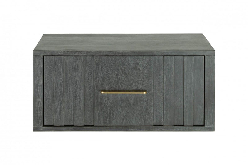Low One Drawer Nightstand - Gray