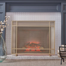 Load image into Gallery viewer, Elegant Iron Fire Screen For Fireplace Protection

