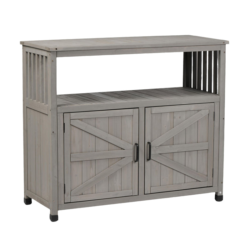 Patio Bar Table Set With Storage
