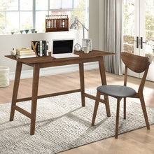 Load image into Gallery viewer, 2 Piece Home Office Desk And Chair Set - Gray / Walnut Brown
