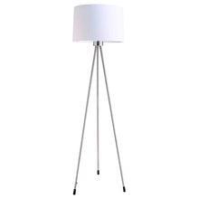 Load image into Gallery viewer, Tripod Floor Lamp With White Drum Shade - White
