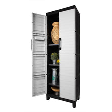 Load image into Gallery viewer, Plastic Square Accent Cabinet With Two Doors (738478) - Gray
