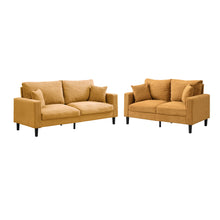 Load image into Gallery viewer, Modern Upholstered 2 Piece Sofa Set With 3 Seater And 2 Seater

