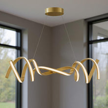 Load image into Gallery viewer, Two Light Metal LED Dimmable Smart Enabled Chandelier - Gold
