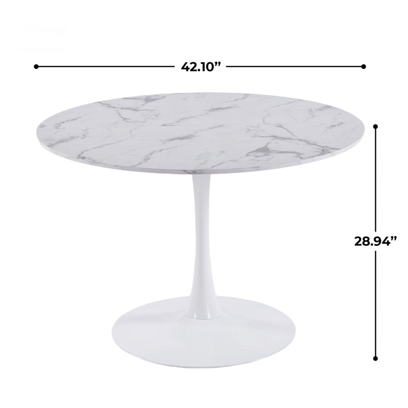 Round Tulip Table, Pedestal Design