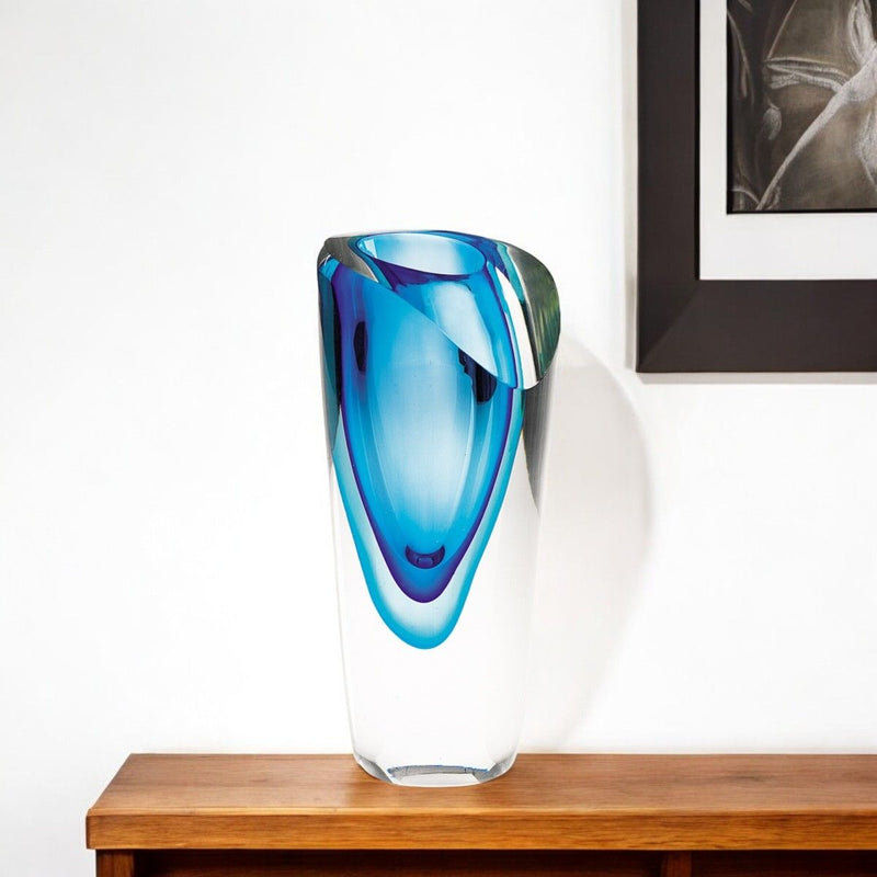 Abstract Cylinder Free Table Vase - Clear / Clear