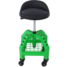 Load image into Gallery viewer, Pneumatic 360 Degree Swivel Stool, Mechanics Rolling Creeper Seat, Heavy Duty Rolling Mechanics Stool, Shop Stool With Casters
