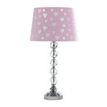 Load image into Gallery viewer, Crystal With Shade Table Lamp - Pink And White Dot
