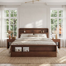 Load image into Gallery viewer, Bed Frame With Dual Open Storage Headboard And Footboard
