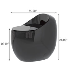Load image into Gallery viewer, Modern Egg Shape Toilet 1.28 Gpf Single Flush Ceramic
