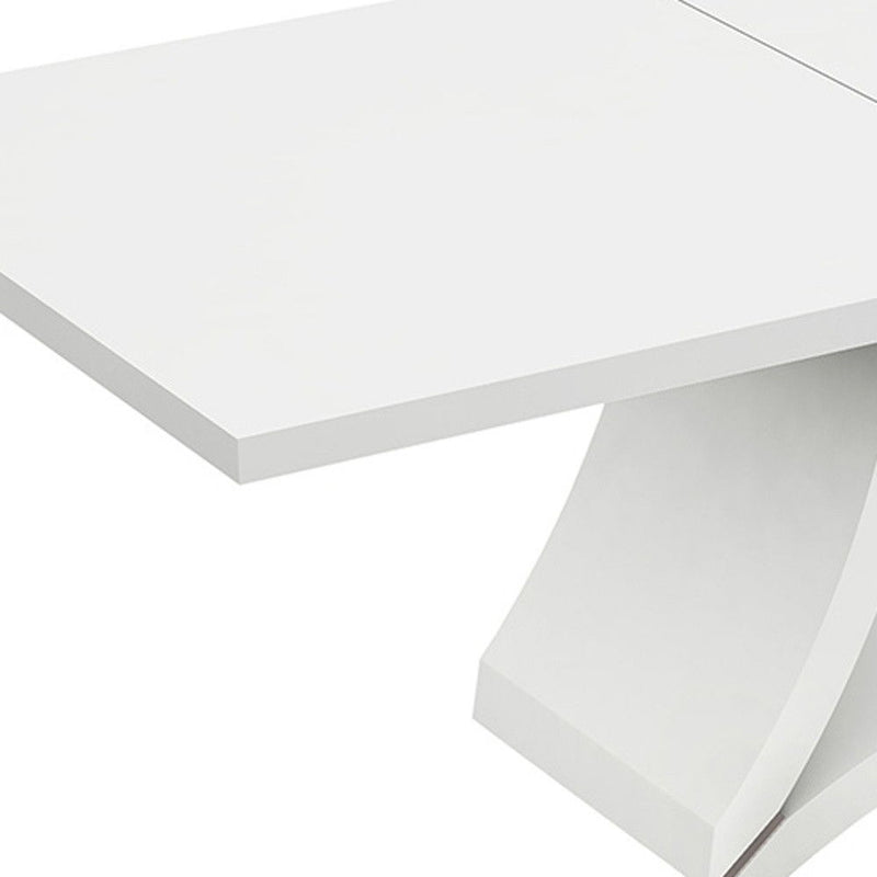 98" Solid Manufactured Wood Dining Table - White