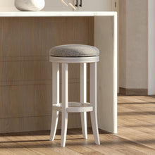 Load image into Gallery viewer, Backless Swivel Stool With Upholstered Seat
