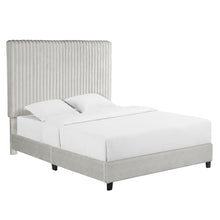 Load image into Gallery viewer, Bridgevine Home Queen Size Minky Stone Upholstered Platform Bed
