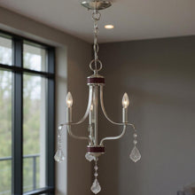 Load image into Gallery viewer, 20" Three Light Dimmable Chandelier With Shades - Nickel
