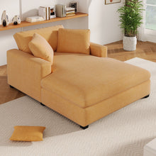 Load image into Gallery viewer, Oversized Chaise, Lounge Chair Classic Design, Soft Fabric, Durable Frame With Solid Wood Legs
