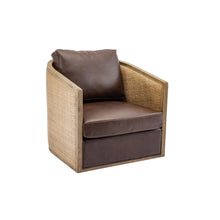 Load image into Gallery viewer, Barrel, Comfy Round Accent Sofa Chair With 360 Degree Swivel, Leisure Arm
