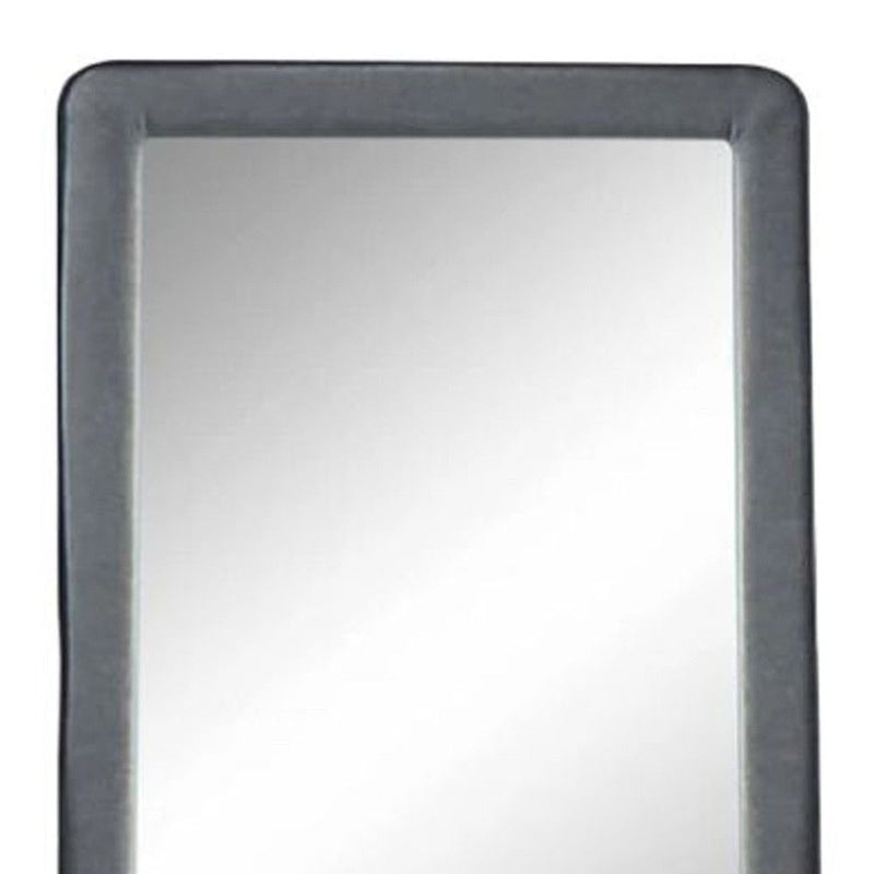 36" Framed Mirror - Light Gray