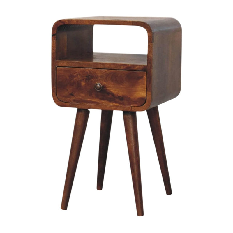 22'' Solid Wood One Drawer Nightstand - Chestnut