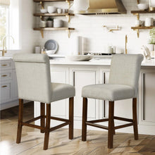 Load image into Gallery viewer, Upholstered Counter Stool With Nailhead Trim (Set of 2)
