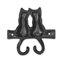 Load image into Gallery viewer, Two Hook 5" Cast Iron Wall Hooks - Black
