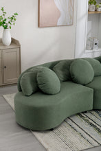 Load image into Gallery viewer, 103.9&quot; Modern Living Room Sofa Lamb Velvet Upholstered Couch Furniture for Home or Office, Green
