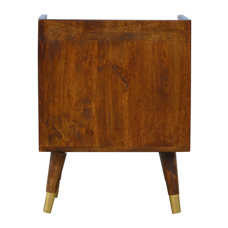 23" Solid Wood 1 Drawer Nightstand - Brown