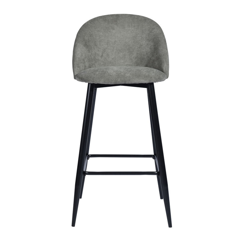 Steel Low Back Counter Height Bar Chairs (Set of 2) - Gray And Black