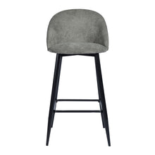 Load image into Gallery viewer, Steel Low Back Counter Height Bar Chairs (Set of 2) - Gray And Black
