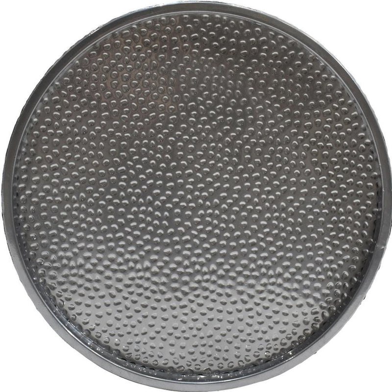Iron Round Pedestal End Tables (Set of 2) - Silver
