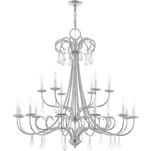 Load image into Gallery viewer, 41" Multi Light Dimmable Chandelier With Shades - Silver
