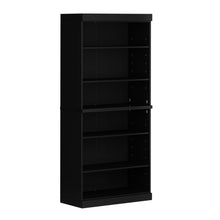 Load image into Gallery viewer, Adjustable Six Tier Library Bookcase - Black
