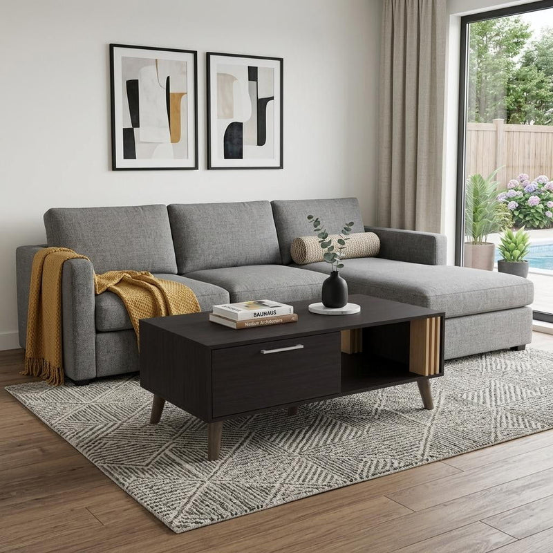 Pedestal Coffee Table (734177) - Black