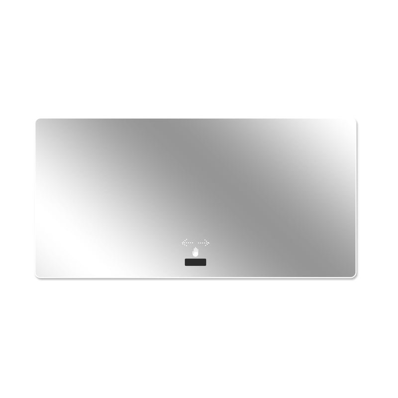 48" Round Lighted Frameless Bathroom Vanity Mirror - Silver