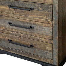 Load image into Gallery viewer, Solid Wood Three Drawer Chest - Brown / Gray
