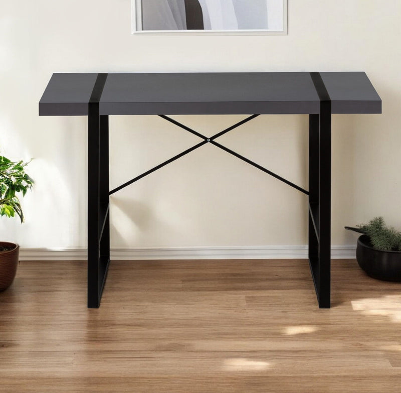 49" Computer Desk - Gray And Black