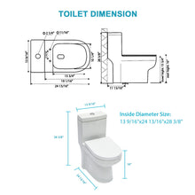 Load image into Gallery viewer, 1 Piece Toilet For Bathroom, Dual Flush 1.1 / 1.6 Gpf, Soft Closing Seat - White
