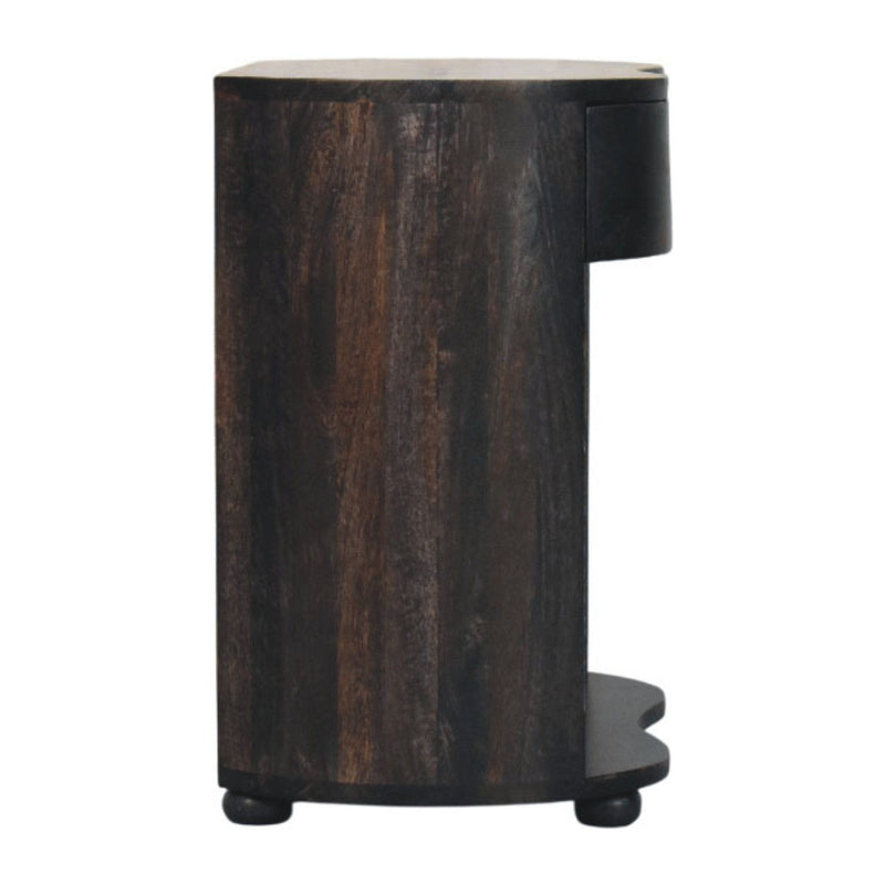 Solid Wood Two Drawer Nightstand (738175) - Brown