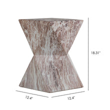 Load image into Gallery viewer, Round Outdoor Geometric End Table - Marble
