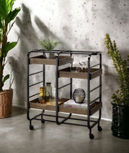 Load image into Gallery viewer, Vorrik - Serving Cart - Black / Walnut
